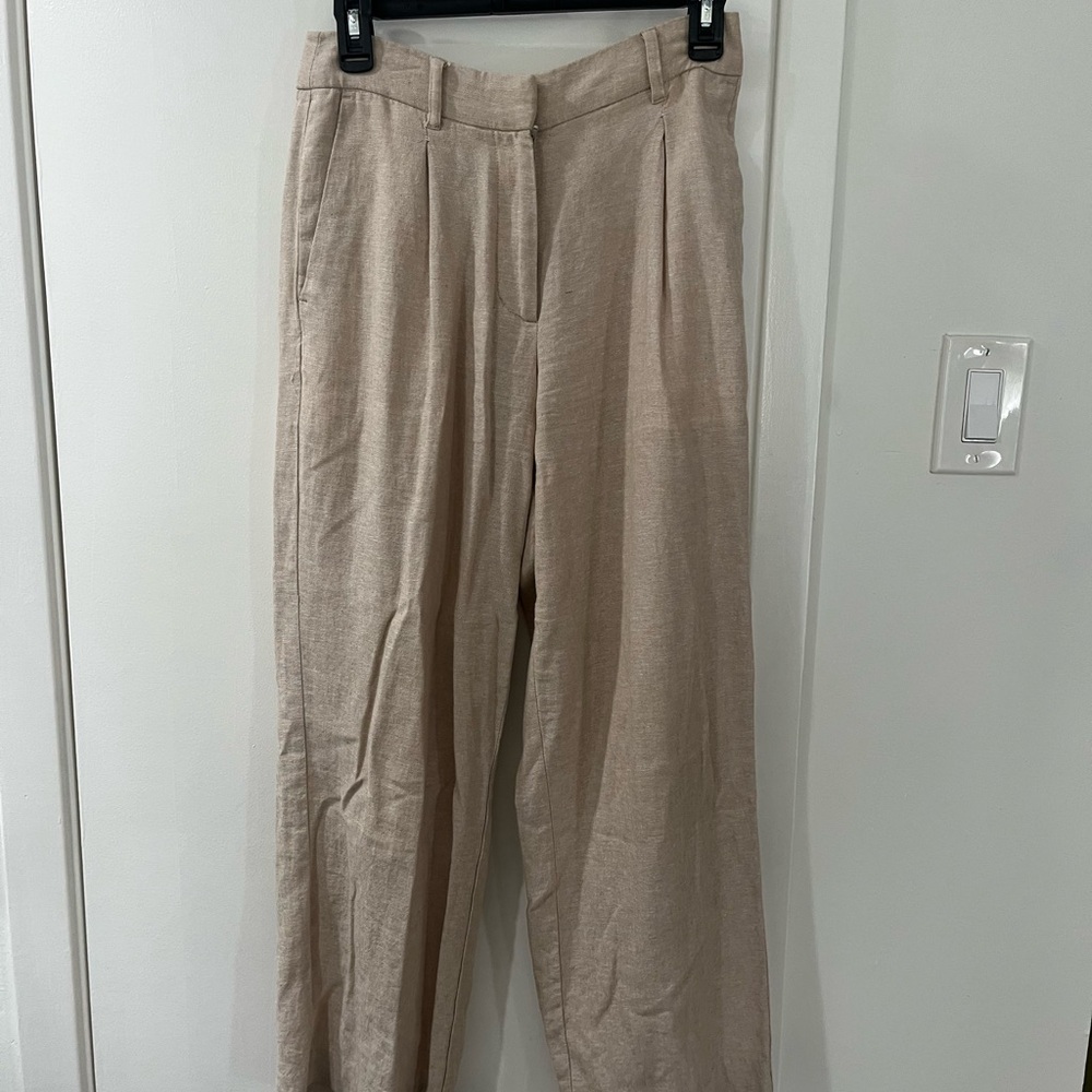 Old Navy Light Tan Wide Leg Trousers